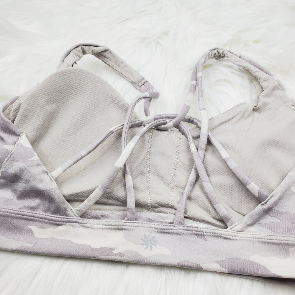 NWOT Athleta White Camo Solace Bra - Picture 6 of 6
